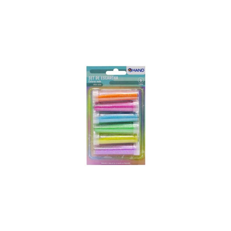 HAND - Kit 3 Blíster Escarcha 18 Tubos Colores Neón - SC