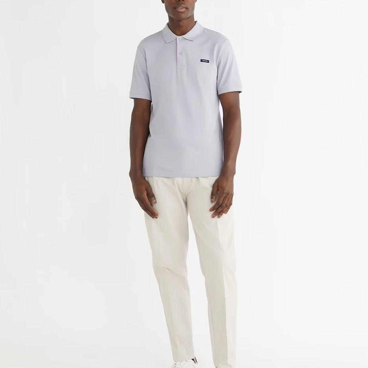 CALVIN KLEIN - Polo Slim Button  Gris Calvin Klein