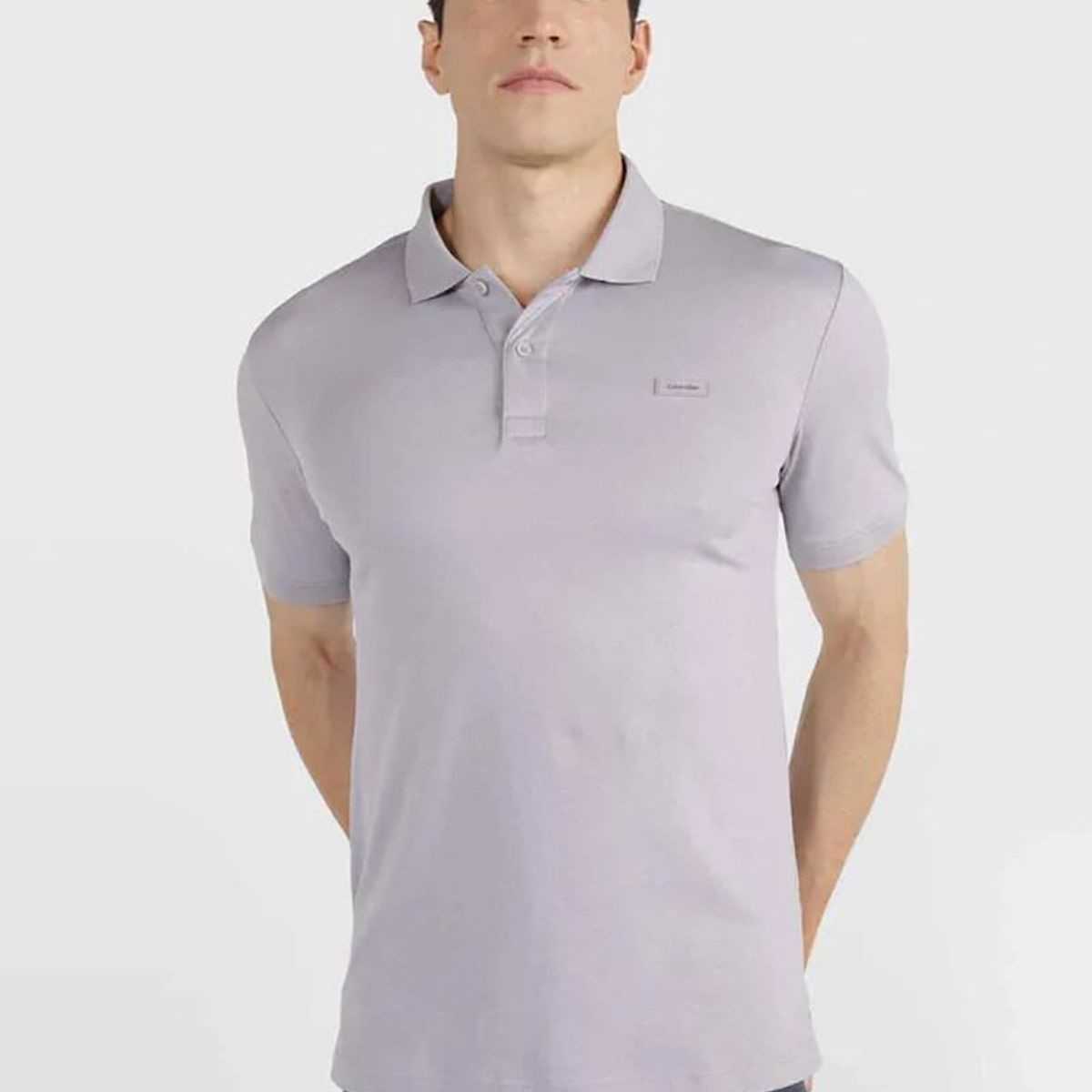 CALVIN KLEIN - Polo Smooth Slim Gris Calvin Klein