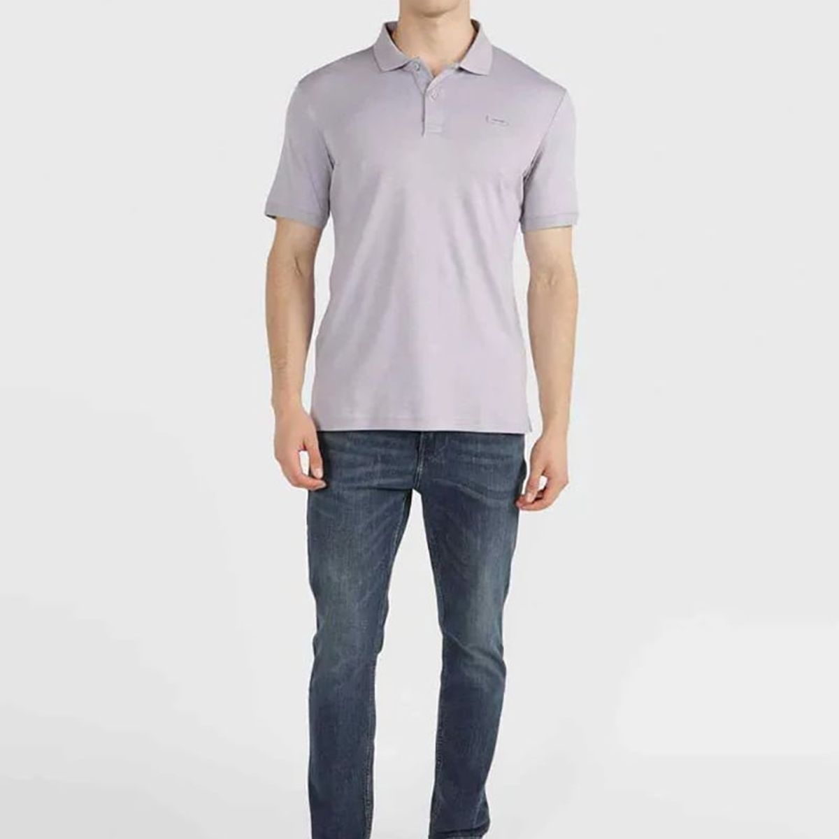 CALVIN KLEIN - Polo Smooth Slim Gris Calvin Klein