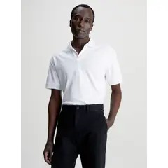 CALVIN KLEIN - Polo Smooth Open Blanco