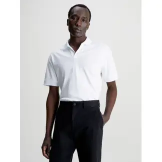 CALVIN KLEIN - Polo Smooth Open Blanco
