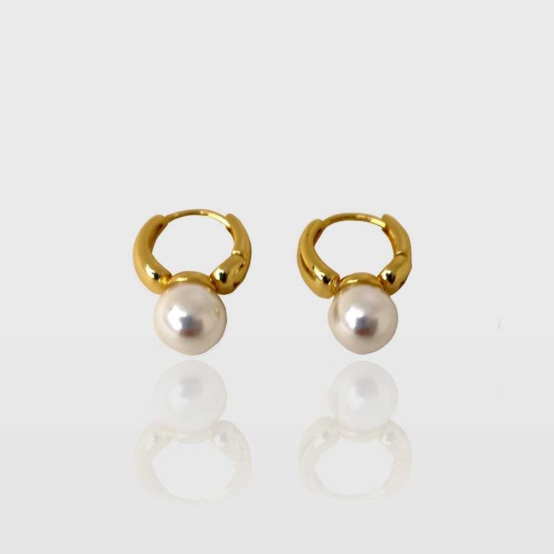 MINKA - Aros mini hoop pearl