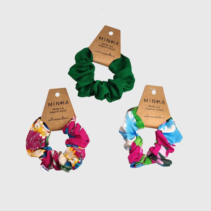 MINKA - Pack Scrunchies Hibisco