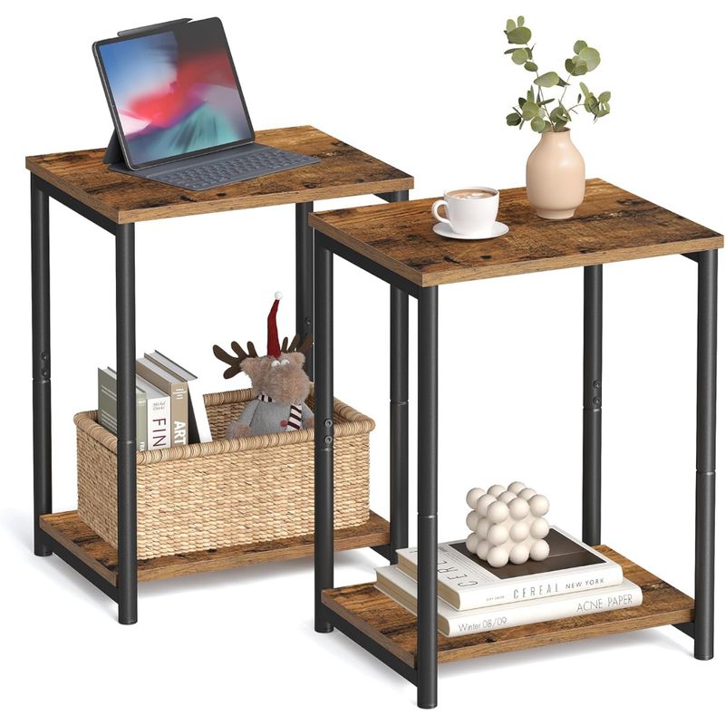 SPACEZAT - Set de 2 Mesas Auxiliares Vanlose Estilo Industrial