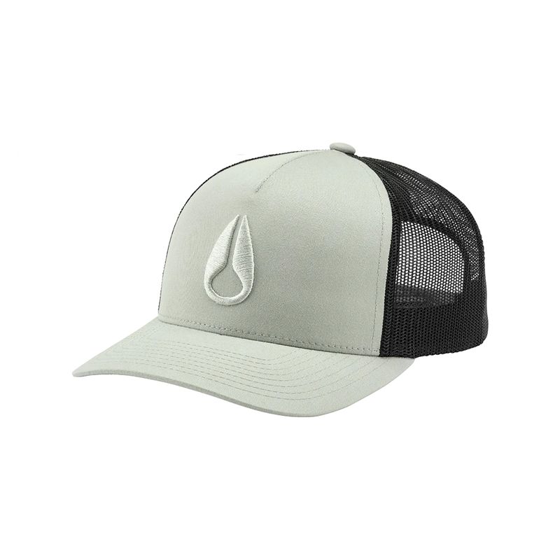 NIXON - Jockey Iconed Trucker Hat Moss Mist Black NIXON