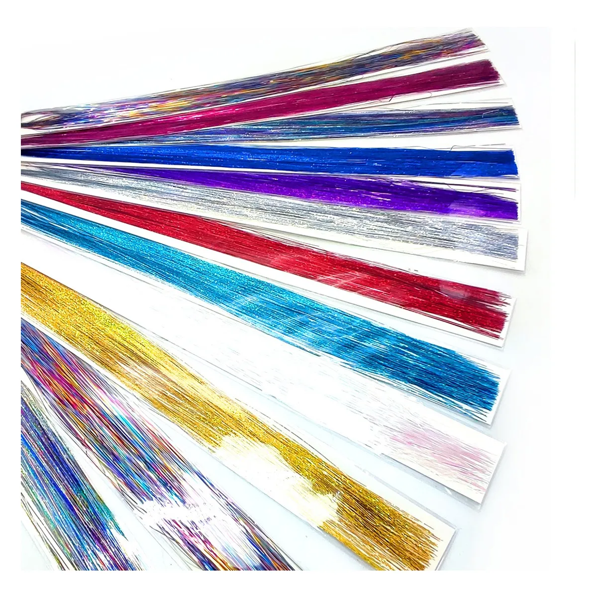 GENERICO - Pack 12 Extensión De Pelo Con Brillo Grittler 50cm