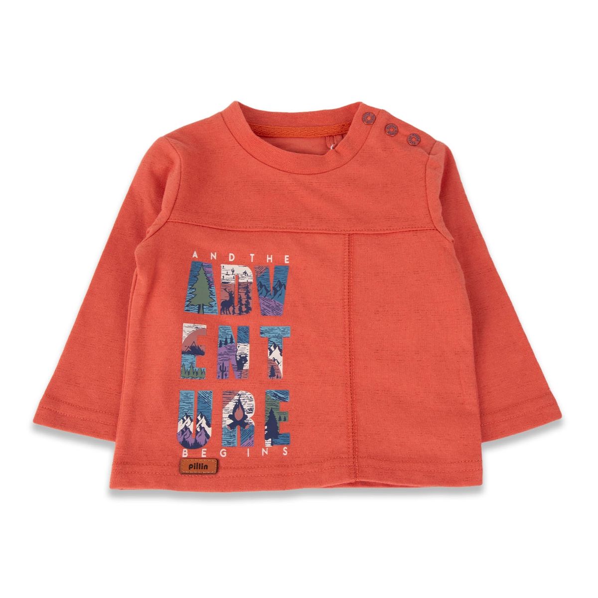 PILLIN - Polera Bebé Niño Terracota Pillin PILLIN
