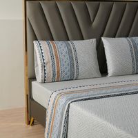 Juego Sabanas Estampadas +Funda Almohada - Gris - 2 Plazas