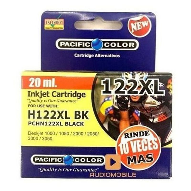 PACIFIC COLOR - Tinta Cartucho Negro Compatible HP122 20ml Pacific Color