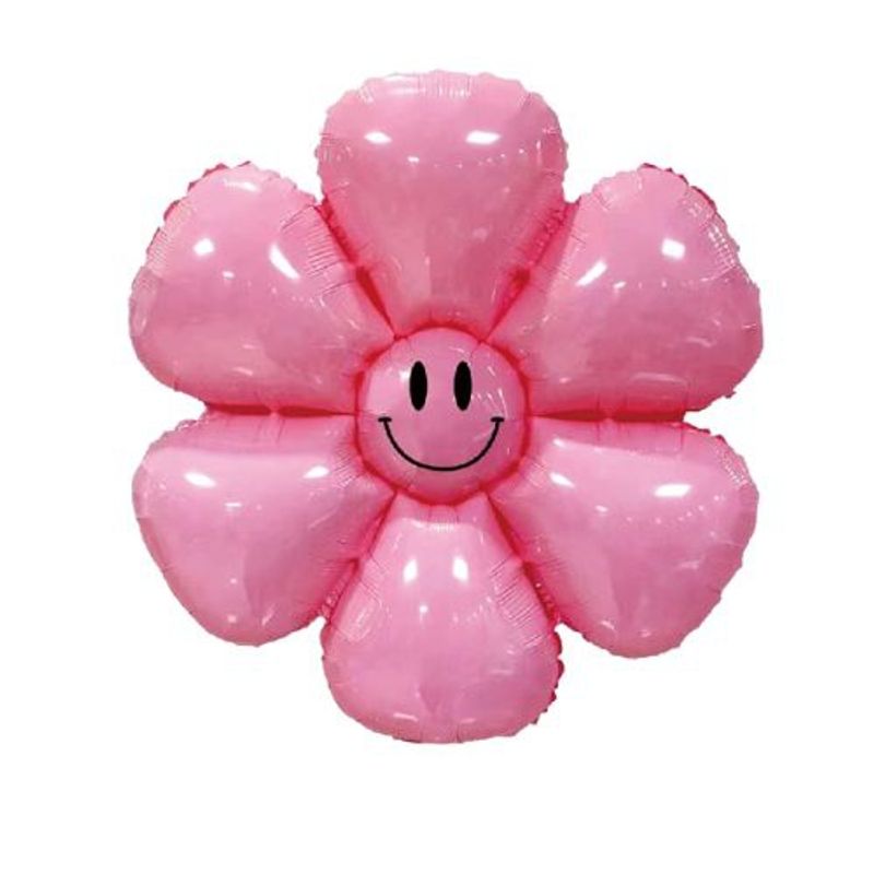 GENERICO - Globo Diseño Flor 96 Cm X 116 Cm 1 Unidad Color Rosa