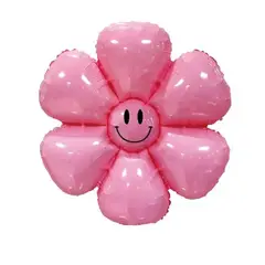 GENERICO - Globo Diseño Flor 96 Cm X 116 Cm 1 Unidad Color Rosa