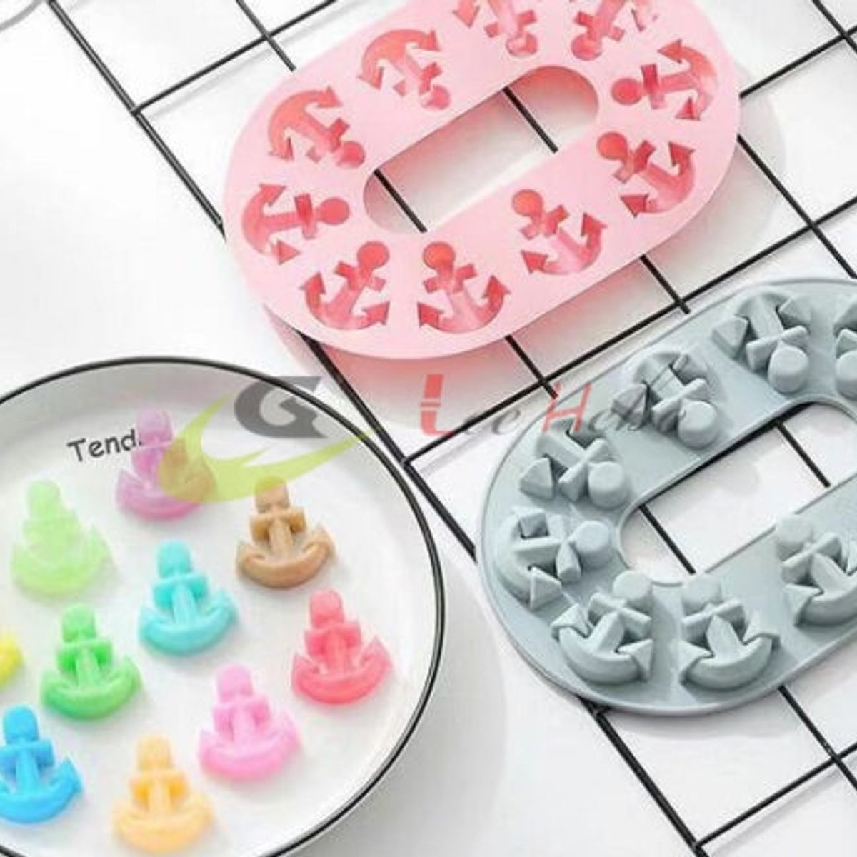 GENERICO - Molde Silicona Para Chocolate Forma Mini Anclas