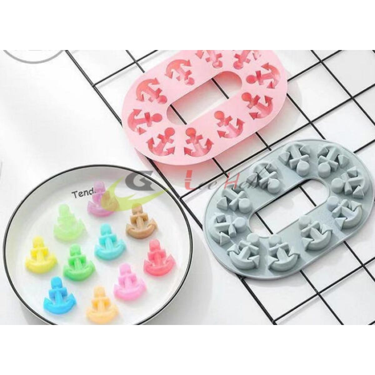 GENERICO - Molde Silicona Para Chocolate Forma Mini Anclas