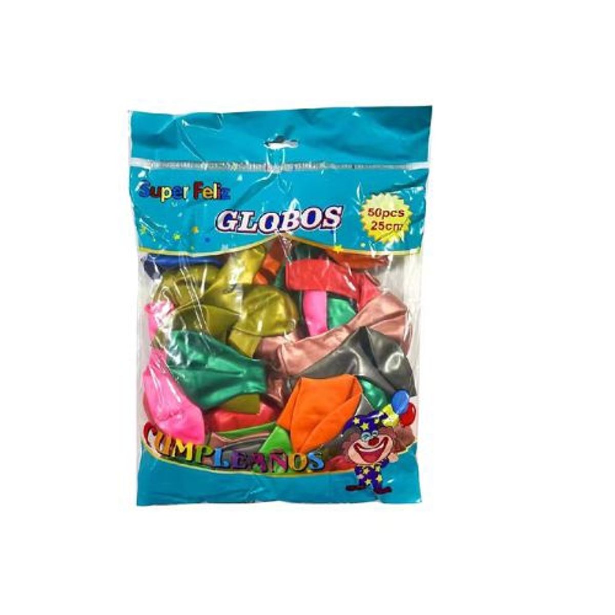 GENERICO - Globos Latex Muchos Colores 50 Unidades 25 Cm