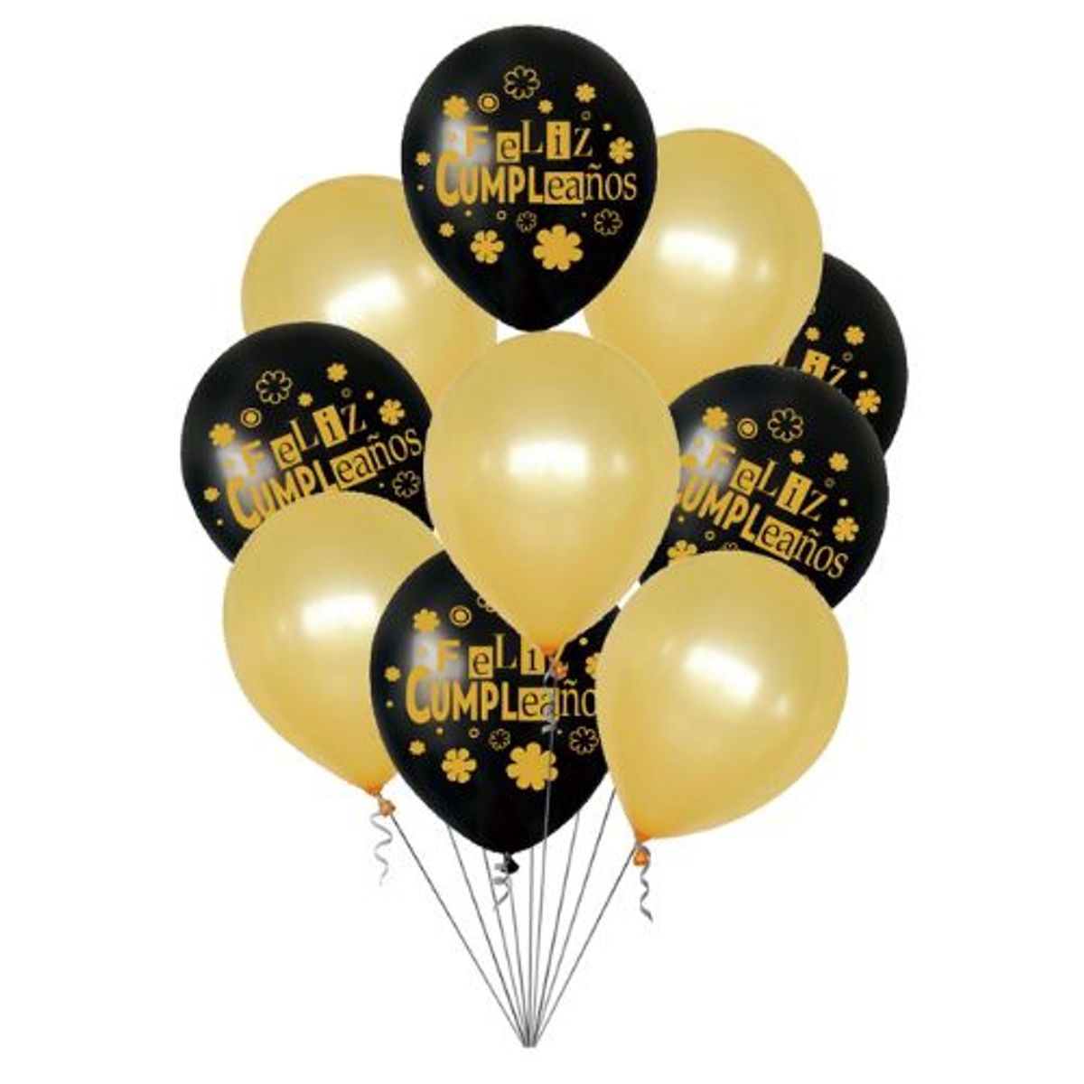 GENERICO - Globos Diseño Feliz Cumpleaños 30 Cm 10 Unidades