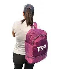 GENERICO - Mochila Escolar de Viaje Gym Multifuncional DiseñoT99 Morada