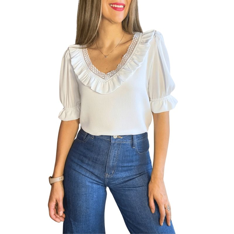 ME MATO TIENDA - Blusa blanca mujer tienda Me Mato