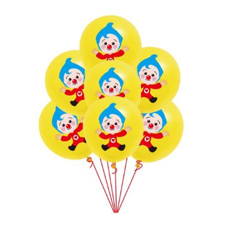 GENERICO - Globo Diseño Plim Plim Color Amarillo 25 Unidades 30 Cm
