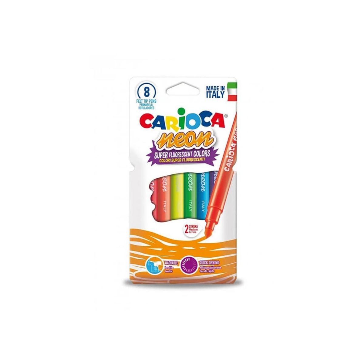 CARIOCA - Plumones Neón Caja 8 Colores Carioca - SC