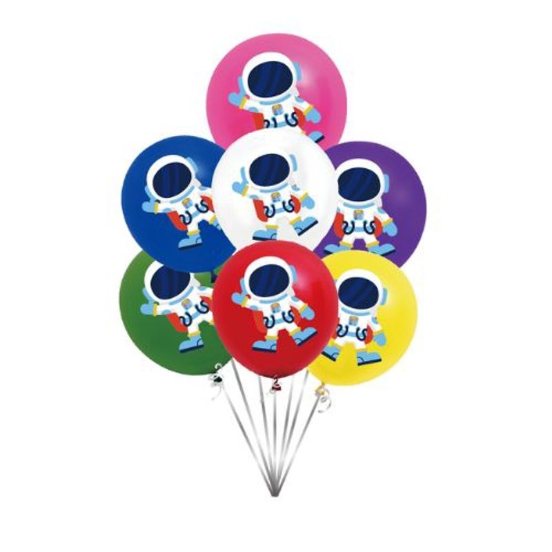 GENERICO - Globos Varios Colores Latex 25 Unidades 30 Cm Astronautas