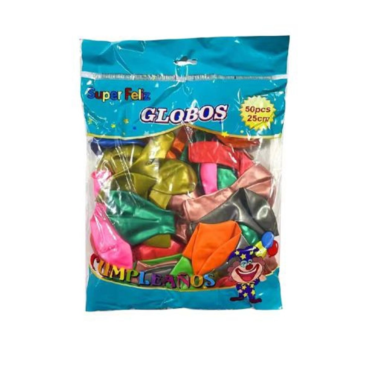 GENERICO - Globos Varios Colores Latex 50 Unidades 25 Cm