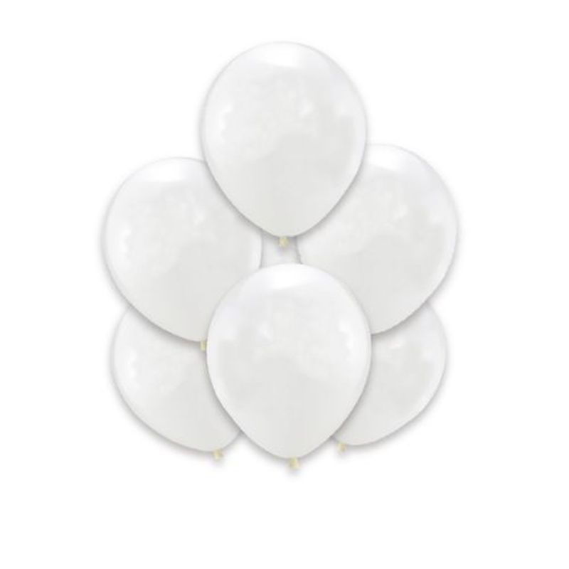 GENERICO - Globos Color Blanco Latex 12 Unidades 25 Cm