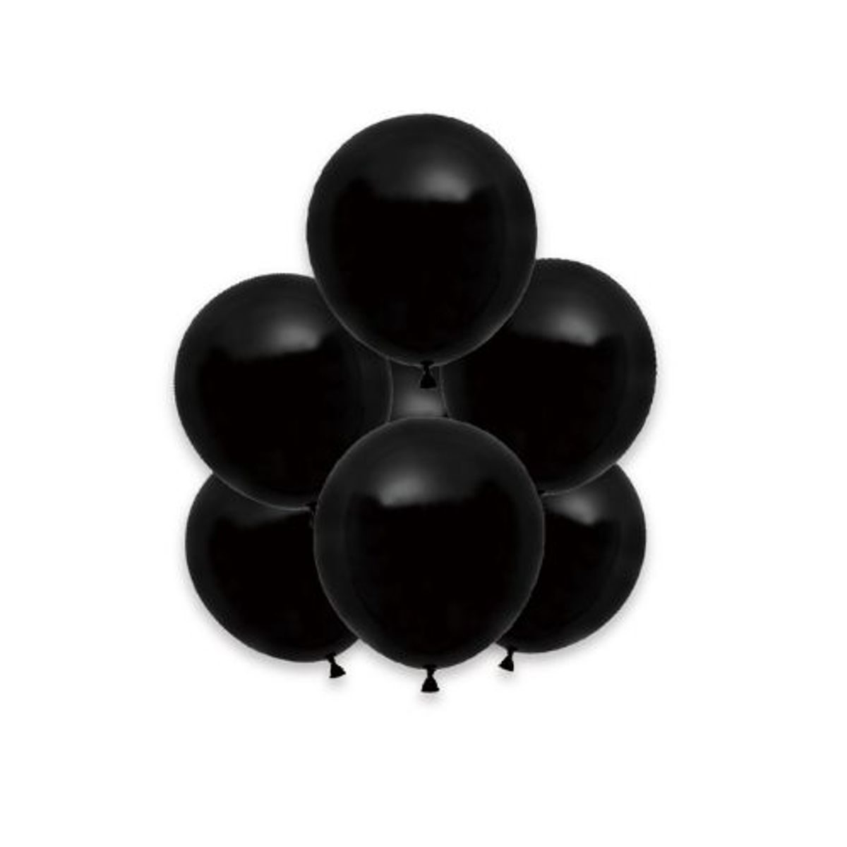 GENERICO - Globos Color Negro Latex 12 Unidades 25 Cm