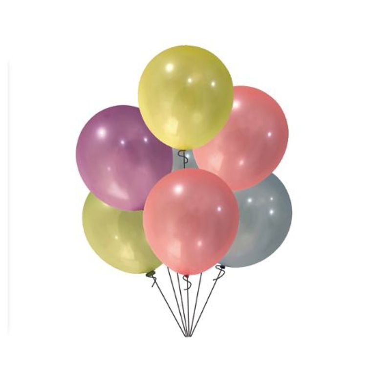 GENERICO - Globos Muchos Colores 12 Unidades 25 Cm Latex