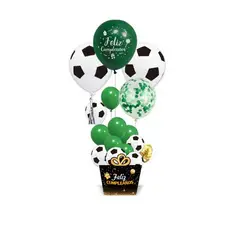 GENERICO - Globos Diseño Pelotas Futbol 17 Unidades Latex