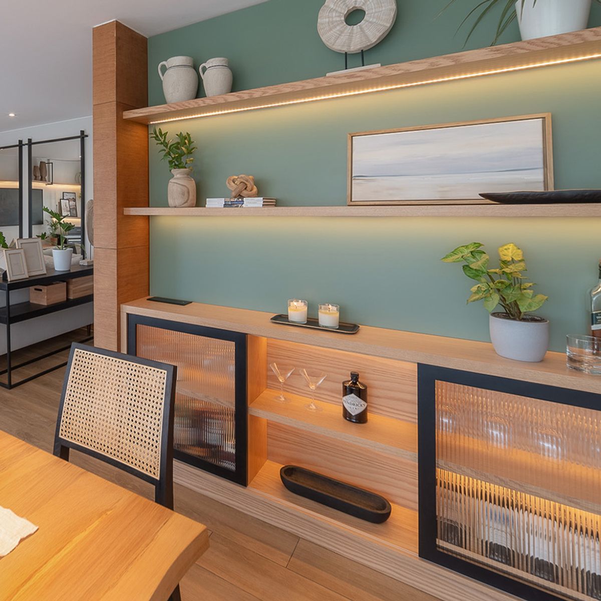 ANTICO HOME - Bandeja en Madera de Paulownia Tallada a Mano Jasmin Estrellado M