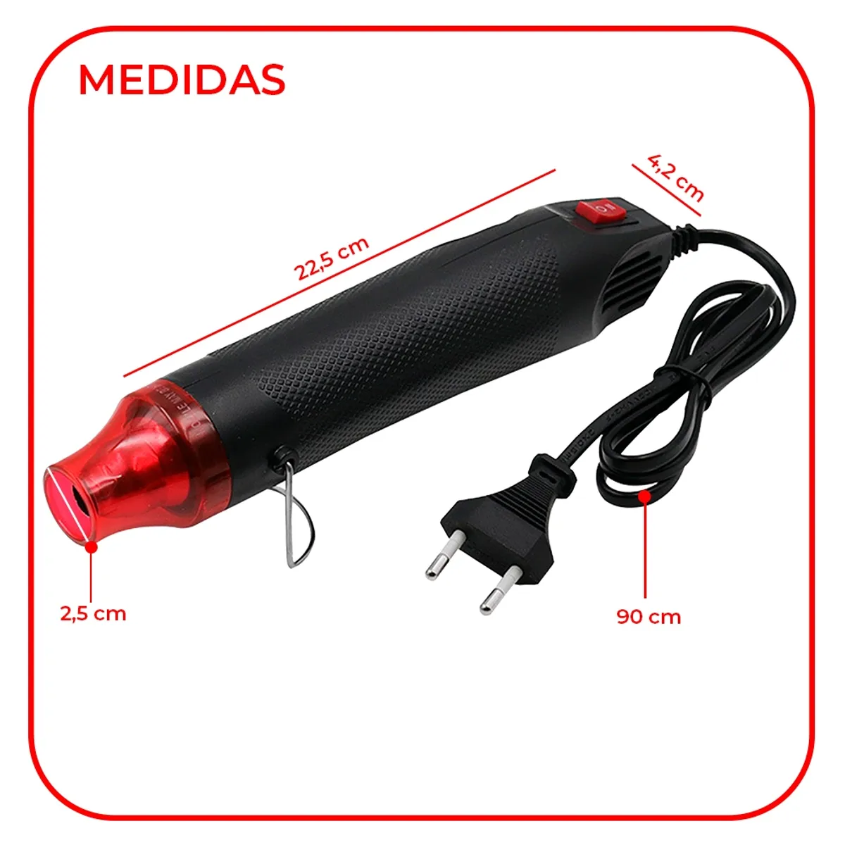 GENERICO - Pistola De Calor Eléctrica Aire Caliente 220v 300w Portátil
