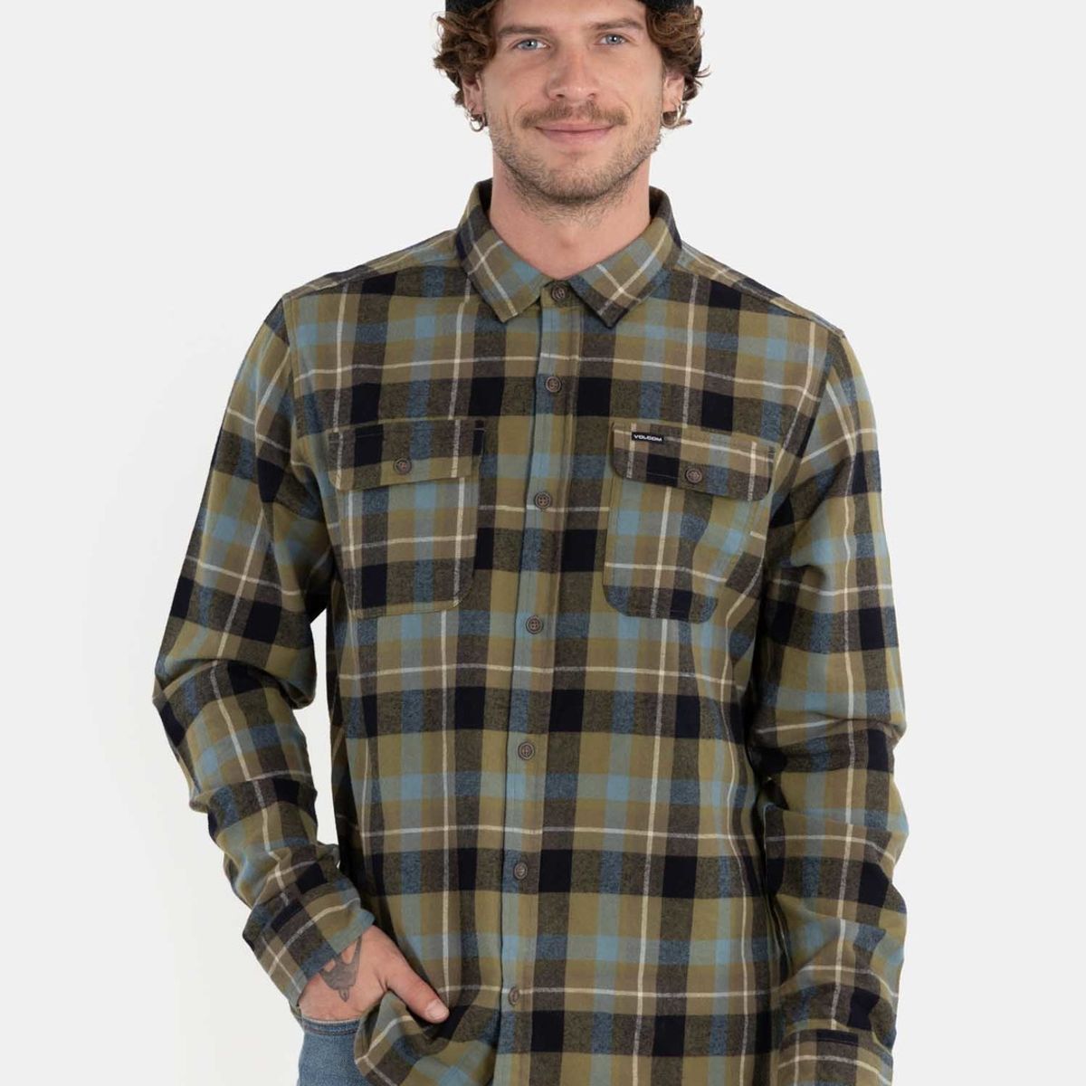 VOLCOM - Camisa Riber Multicolor Hombre Volcom