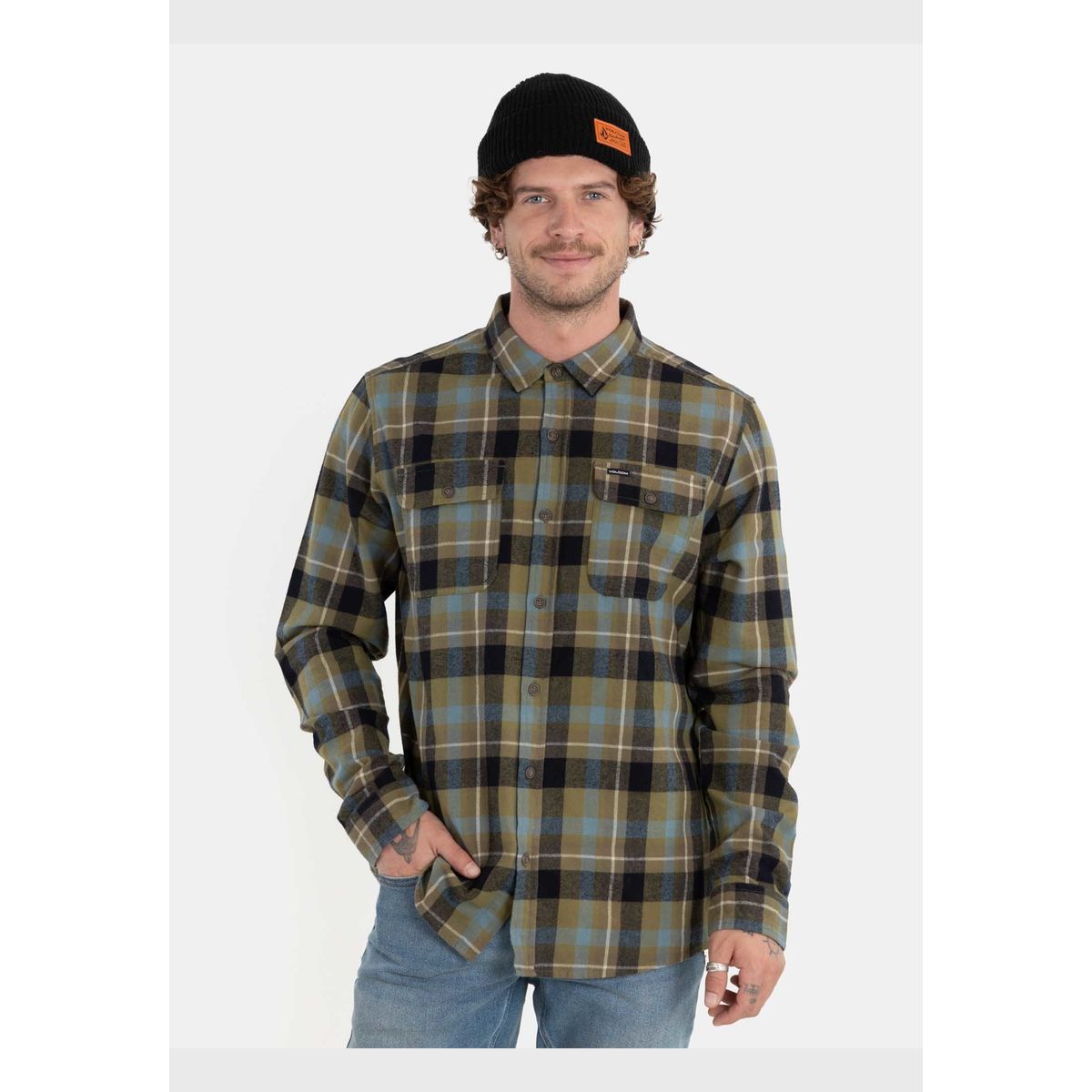 VOLCOM - Camisa Riber Multicolor Hombre Volcom