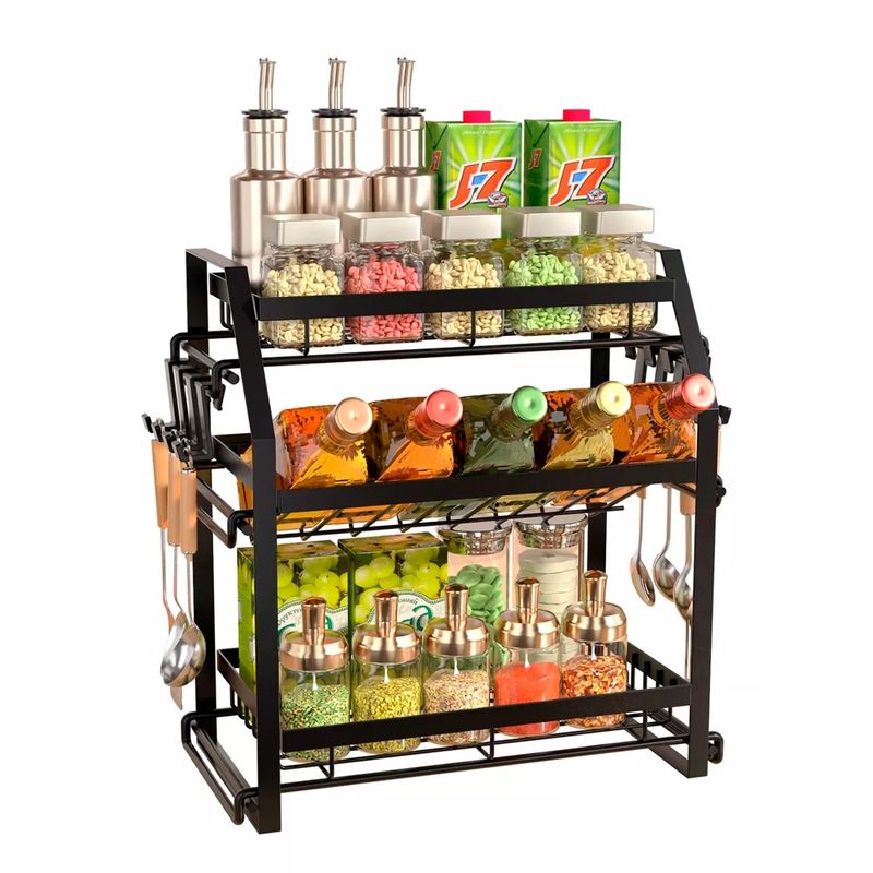 GENERICO - Organizador Especieros Diseño Basculante 3 Niveles De Cocina