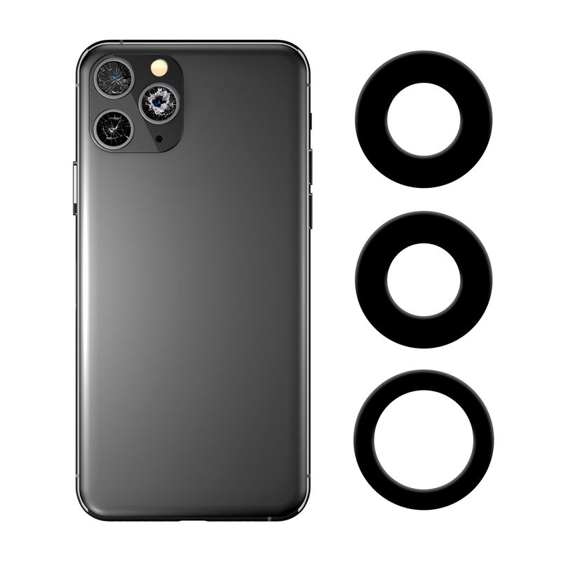 GENERICO - Vidrios de Camaras Trasera Compatible con Iphone 11 Pro.