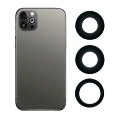 GENERICO - Vidrios de Camaras Trasera Para Iphone 12 Pro + Adhesivo.