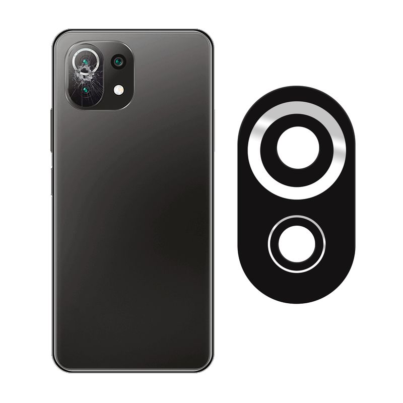 GENERICO - Vidrio de Camara Trasera Compatible con Xiaomi Mi 11 Lite.
