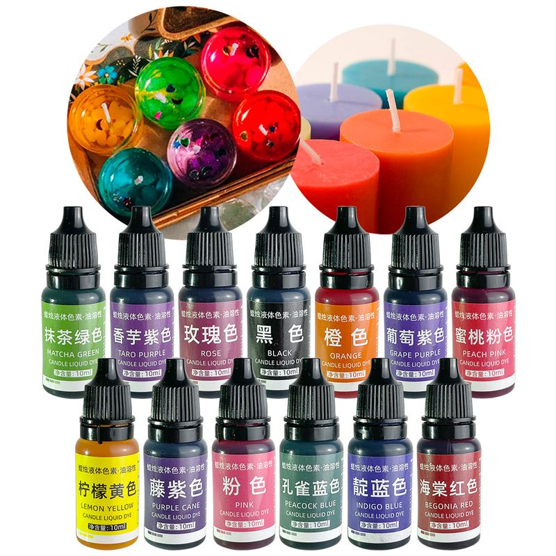 GENERICO - Pigmento Colorante Líquido Para Vela 10ml 13 Colores Sólidos