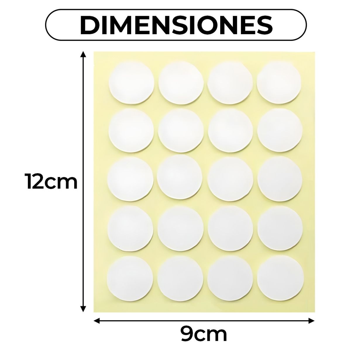 GENERICO - Pack 200 Pegatinas Adhesivas Doble Cara Para Mecha De Vela