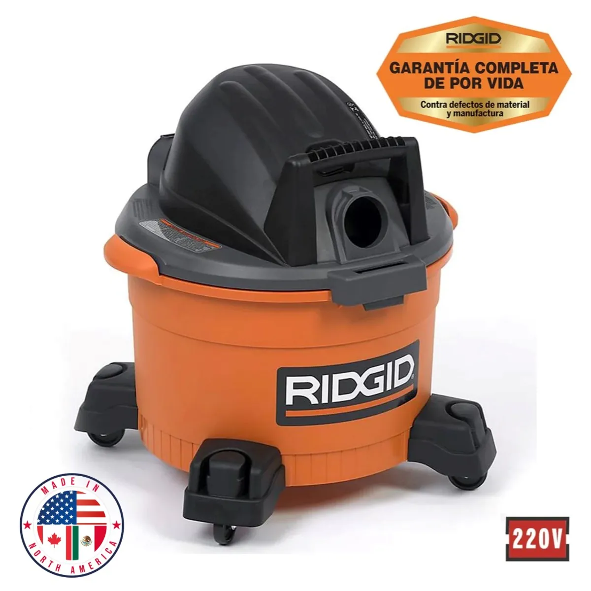 RIDGID - Aspiradora Ridgid Seco Mojado, WD0655, 2.5 Hp, 23 Litros