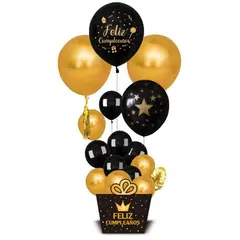 GENERICO - Globos 17 Unidades Latex Diseño Feliz Cumpleaños