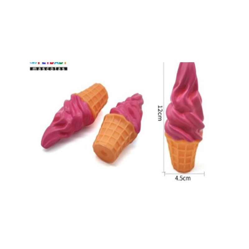 GENERICO - Juguete Para Perros Color Rosa Diseño Helado 12x4cm