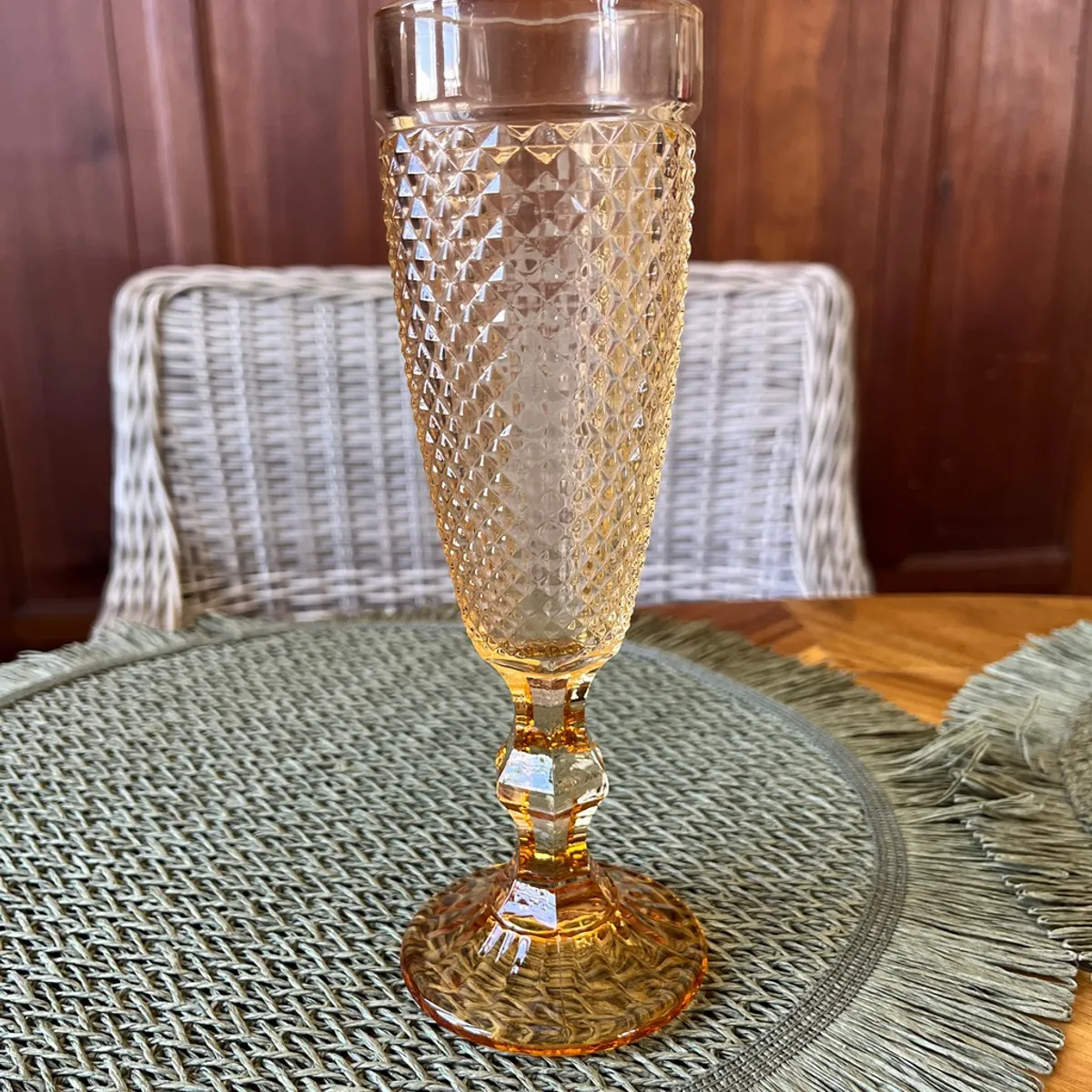 GENERICO - Pack de 6 Copas de Espumante Dorado