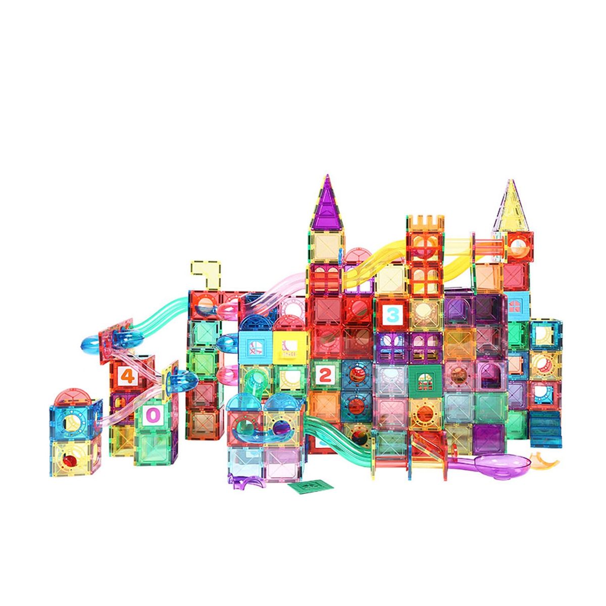 MAGNESCAPE - Juguete Bloques Magnéticos de Construcción - 160 Piezas