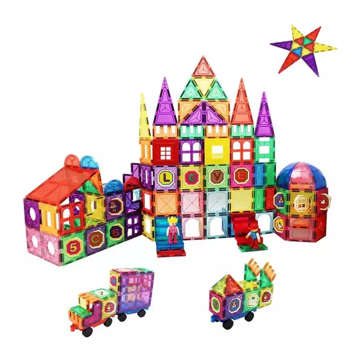 MAGNESCAPE - Juguete Bloques Magnéticos de Construcción - 168 Piezas