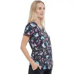 CHEROKEE - TOP CLÍNICO ESTAMPADO MUJER CK637 MEKL