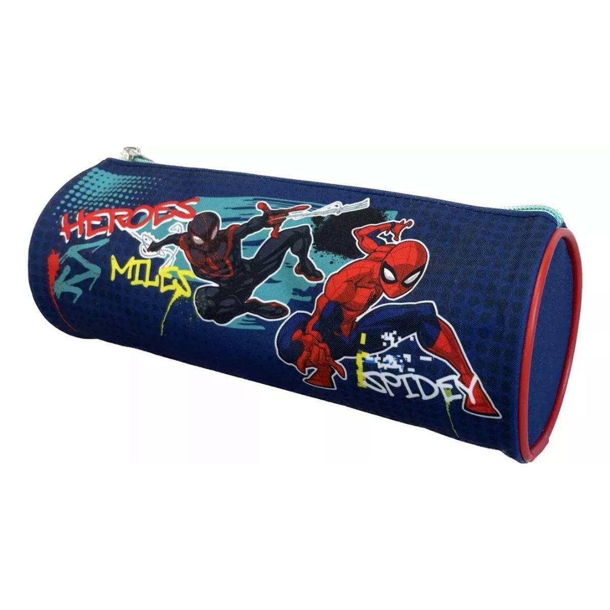 BYINTEK - Estuche Escolar Spiderman Cilindrico