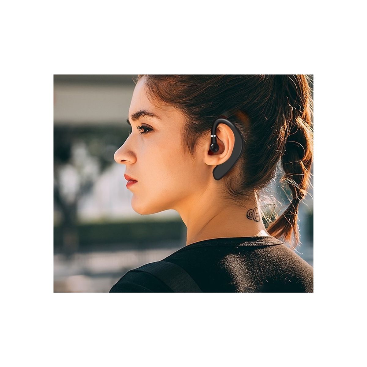 GENERICO - Auricular Inalámbrico Bluetooth Gancho En Oreja Anti-desliz