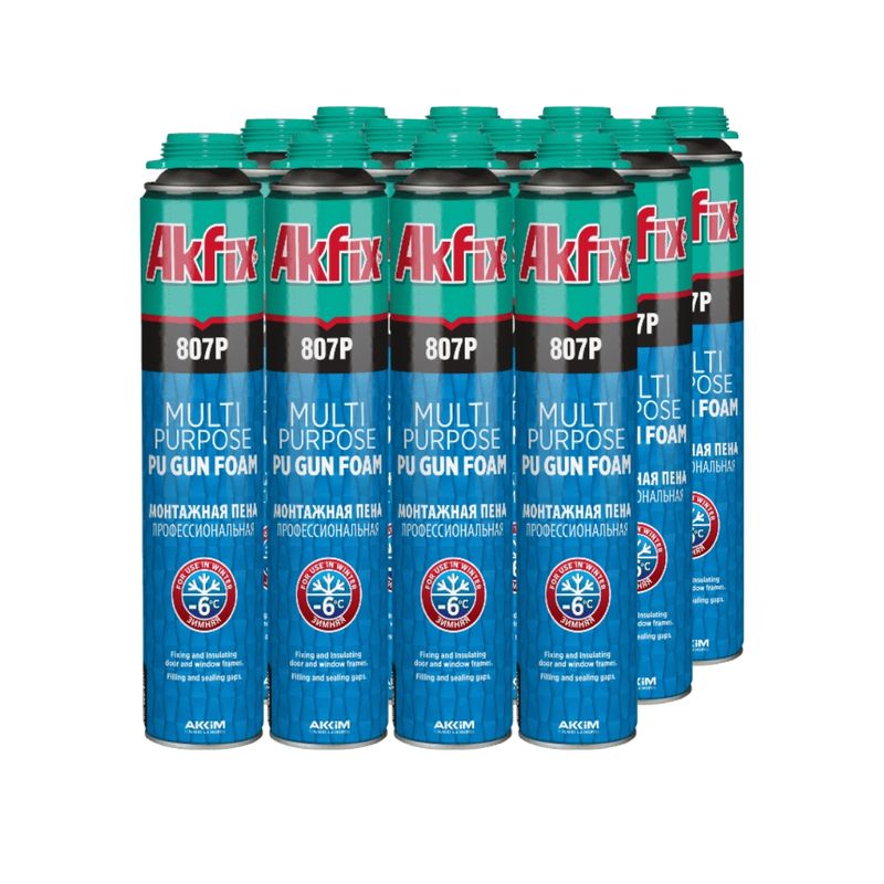 AKFIX - 12und Espuma Poliuretano 807p Invierno -6°c Akfix 750ml